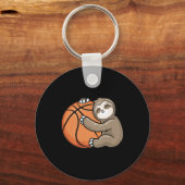 Sloth Basketball Player Sports Animal Lover Schlüsselanhänger (Vorderseite)