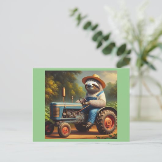 Sloth Bauer Postkarte (Stehend Vorderseite)