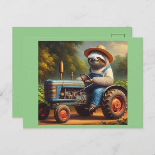 Sloth Bauer Postkarte (Vorne/Hinten)