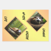Sloth "Be You Unique", Geschenkmarke Geschenkpapier Set (Vorderseite 3)