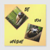 Sloth "Be You Unique", Magnetkarte (Vorderseite)