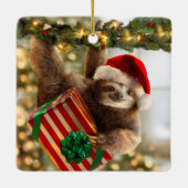 Sloth Bearing Geschenke Keramikornament (Rückseite)