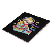 Sloth Beats Retro Vintage Dynamik Fliese (Seite)