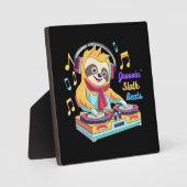 Sloth Beats Retro Vintage Dynamik Fotoplatte (Vorderseite)