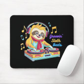 Sloth Beats Retro Vintage Dynamik Mousepad (Mit Mouse)