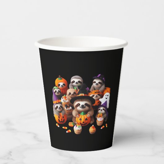 Sloth Beautiful Faulheit Klassischer T - Shirt Pappbecher (Vorderseite)