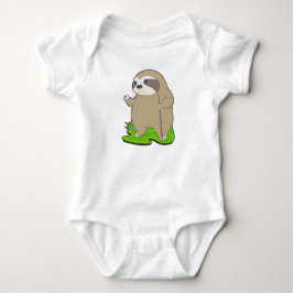 Sloth Billiard Queue Baby Strampler