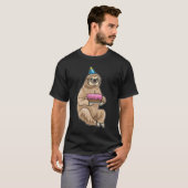 Sloth Birthday Cake T-Shirt (Vorne ganz)