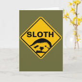 Sloth Birthday Card Karte (Gelbe Blume)
