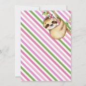 Sloth Birthday Einladung | Einladung (Rückseite)