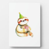 Sloth birthday gift cute funny happy party hat Cla Fotoplatte (Vorderseite)