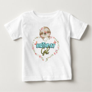Sloth Birthday Girl Sloth Lovers - Geschenke Baby T-shirt