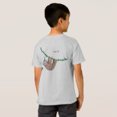 Sloth Birthday Party Hat T Shirt (Schwarz voll)