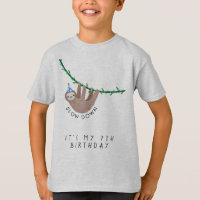 Sloth Birthday Party Hat T Shirt