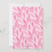 Sloth Birthday Party in Pink & Gelb Einladung (Rückseite)