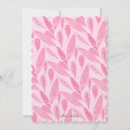 Sloth Birthday Party in Pink & Gelb Einladung (Rückseite)