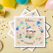 Sloth Birthday Party Serviette