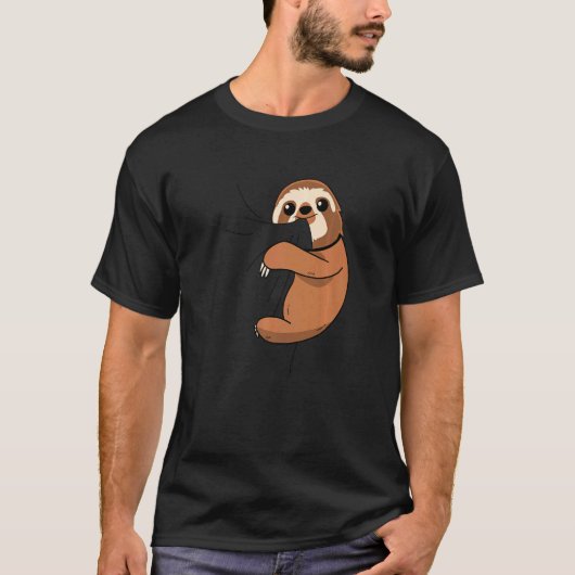 Sloth Biting Niedlich Sloth Animal Sloth T-Shirt (Vorderseite)