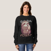 Sloth Boba Tea Kawaii Bubble Tea Sloth Anime Neko  Sweatshirt (Vorne ganz)
