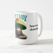 Sloth Boho Hippie benutzerdefinierte personalisier Kaffeetasse (VorderseiteRechts)