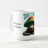 Sloth Boho Hippie benutzerdefinierte personalisier Kaffeetasse (Vorderseite Links)