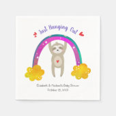 Sloth Boho Rainbow Niedlich Simple Modern Baby Dus Serviette (Vorderseite)