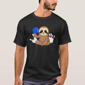 Sloth Bowling Bowler Bowl Funny Verlassen handhabt T-Shirt
