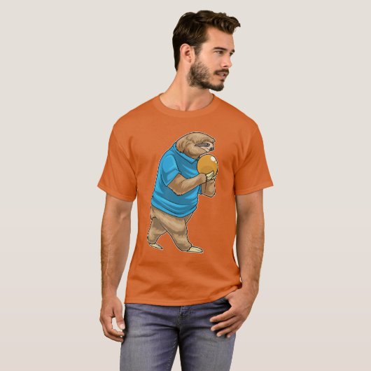 Sloth Bowling Bowling T-Shirt (Vorne ganz)