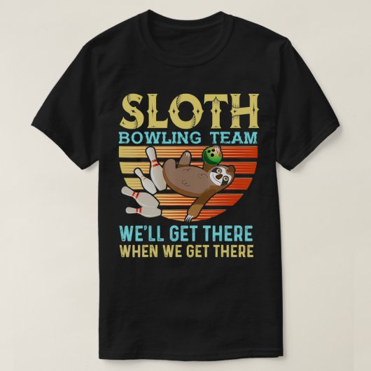 Sloth Bowling Funny Bowler Bowling T-Shirt (Design vorne)