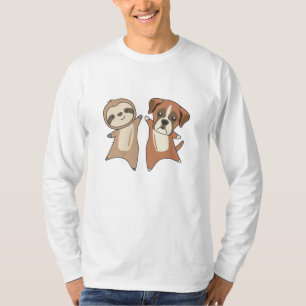 Sloth Boxer Dog Animal Lovers Children T-Shirt