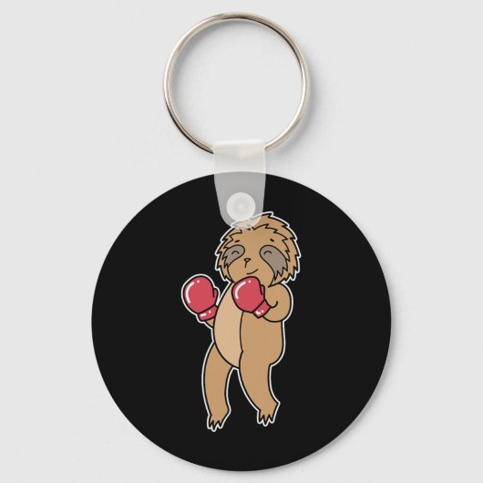 Sloth Boxing Schlüsselanhänger (Vorderseite)