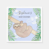 Sloth Boy Blue Baby Dusche Serviette (Vorderseite)