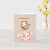 Sloth Bubble Teekarte Karte (Gelbe Blume)