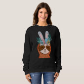 Sloth Bunny Oaster Day Niedlich Rabbit Egg Jungs G Sweatshirt (Vorne ganz)