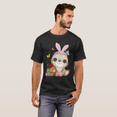 Sloth Bunny Oaster Eggs Jagd Rabbit Sloth Happy T-Shirt (Vorne ganz)