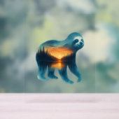 Sloth Camping Lover Acrylschild (Neutral)