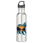 Sloth Camping Lover Edelstahlflasche (Vorderseite)