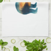 Sloth Camping Lover Geschirrtuch (Gefaltet)