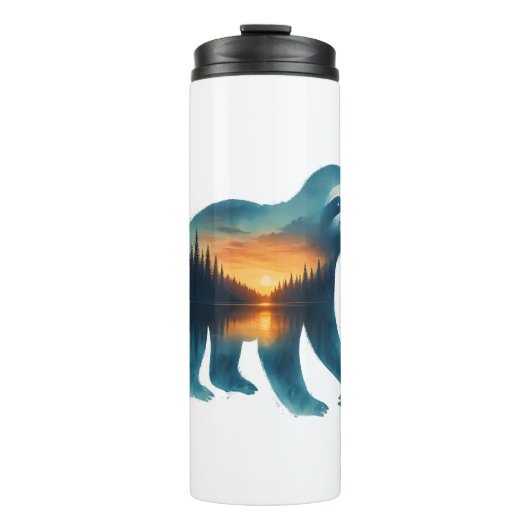 Sloth Camping Lover Thermosbecher (Vorderseite)