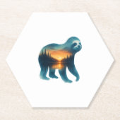Sloth Camping Lover Untersetzer (Vorderseite)