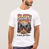 Sloth Camping Team No Hustle T-Shirt (Vorderseite)