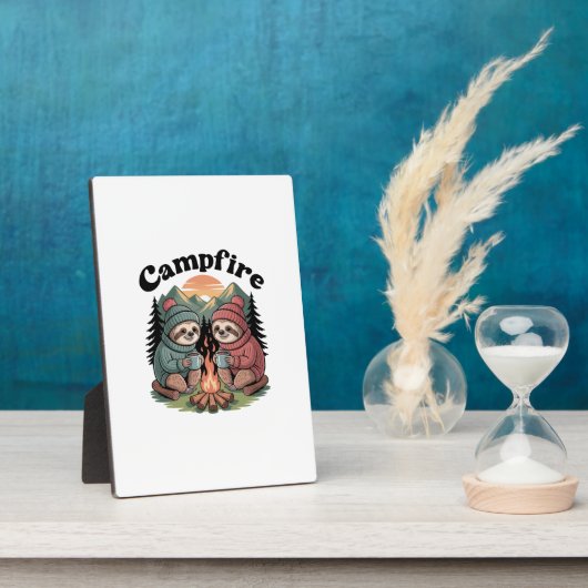 Sloth camping Team Official campfire Fotoplatte (Seite)