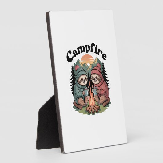 Sloth camping Team Official campfire Fotoplatte (Seite)
