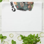 Sloth camping Team Official campfire Geschirrtuch (Gefaltet)