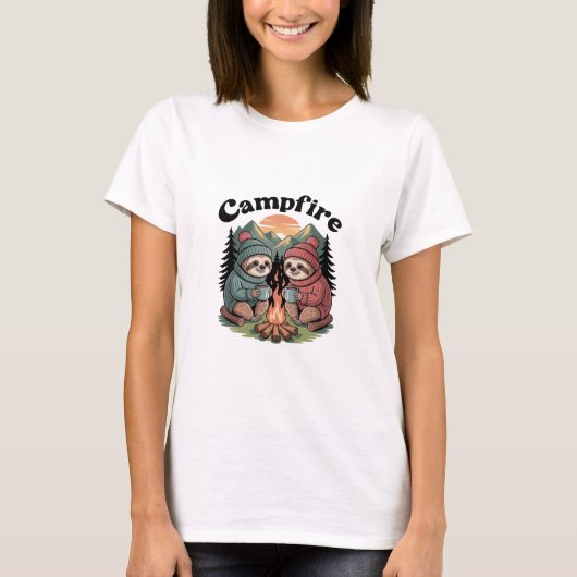Sloth camping Team Official campfire T-Shirt (Vorderseite)