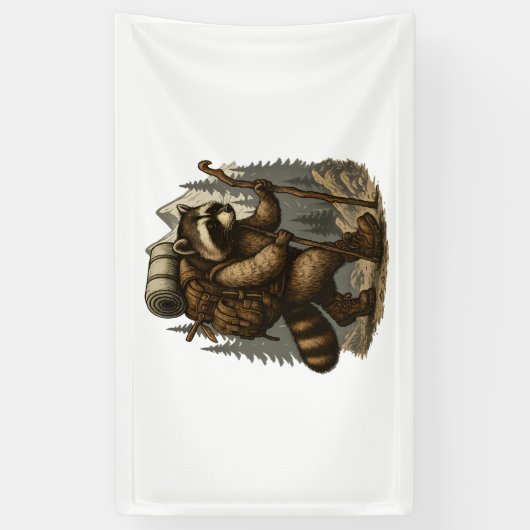 Sloth Camping Wandern Banner (Vertikal)