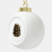 Sloth Camping Wandern Keramik Kugel-Ornament (Rechts)