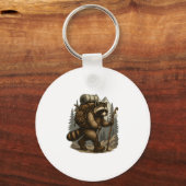 Sloth Camping Wandern Schlüsselanhänger (Vorderseite)