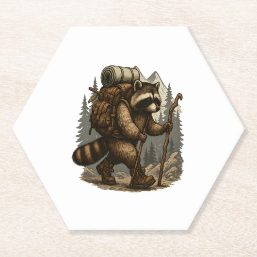 Sloth Camping Wandern Untersetzer (Vorderseite)
