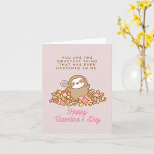 Sloth Candy Anniversary Card Karte